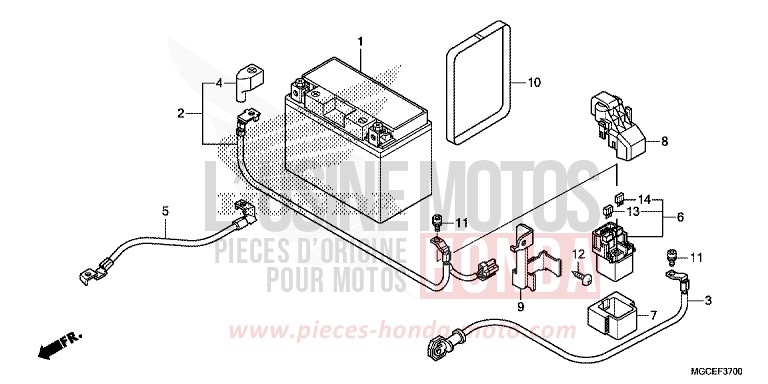 BATTERIE de CB1100 ABS GRAPHITE BLACK (NHB01) de 2014